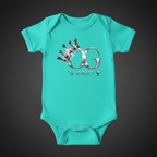 Script OgsBaby Onesie - Neon Turquoise