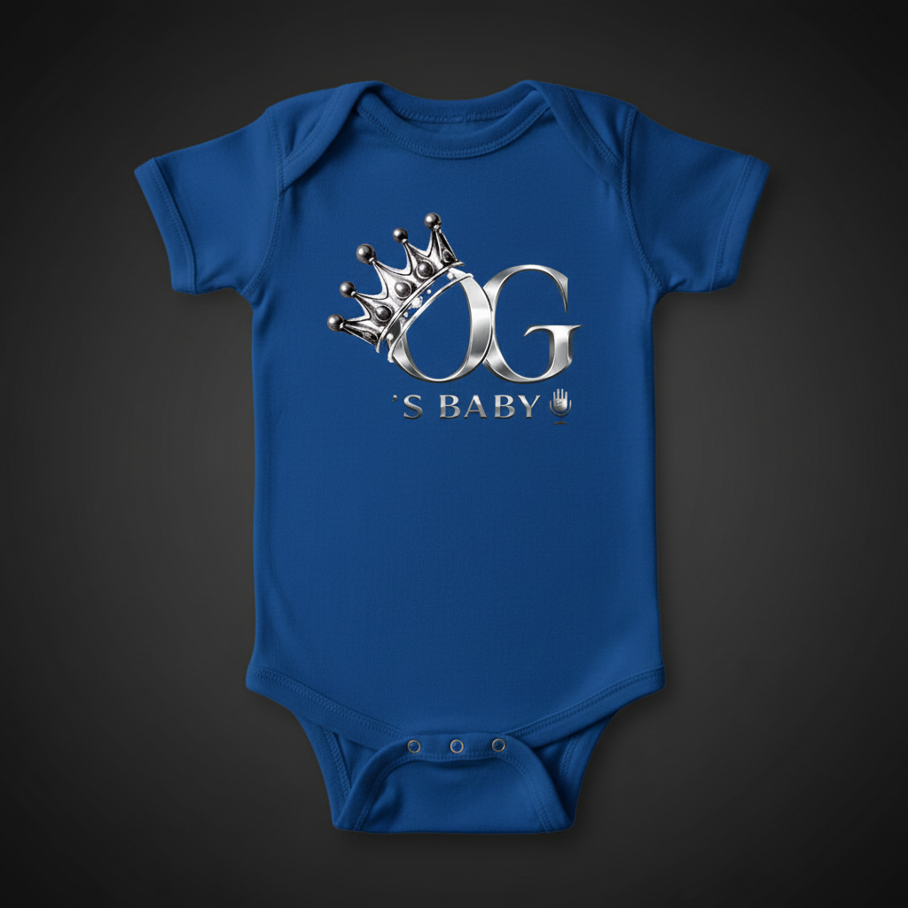 Script OgsBaby Onesie - Royal Blue